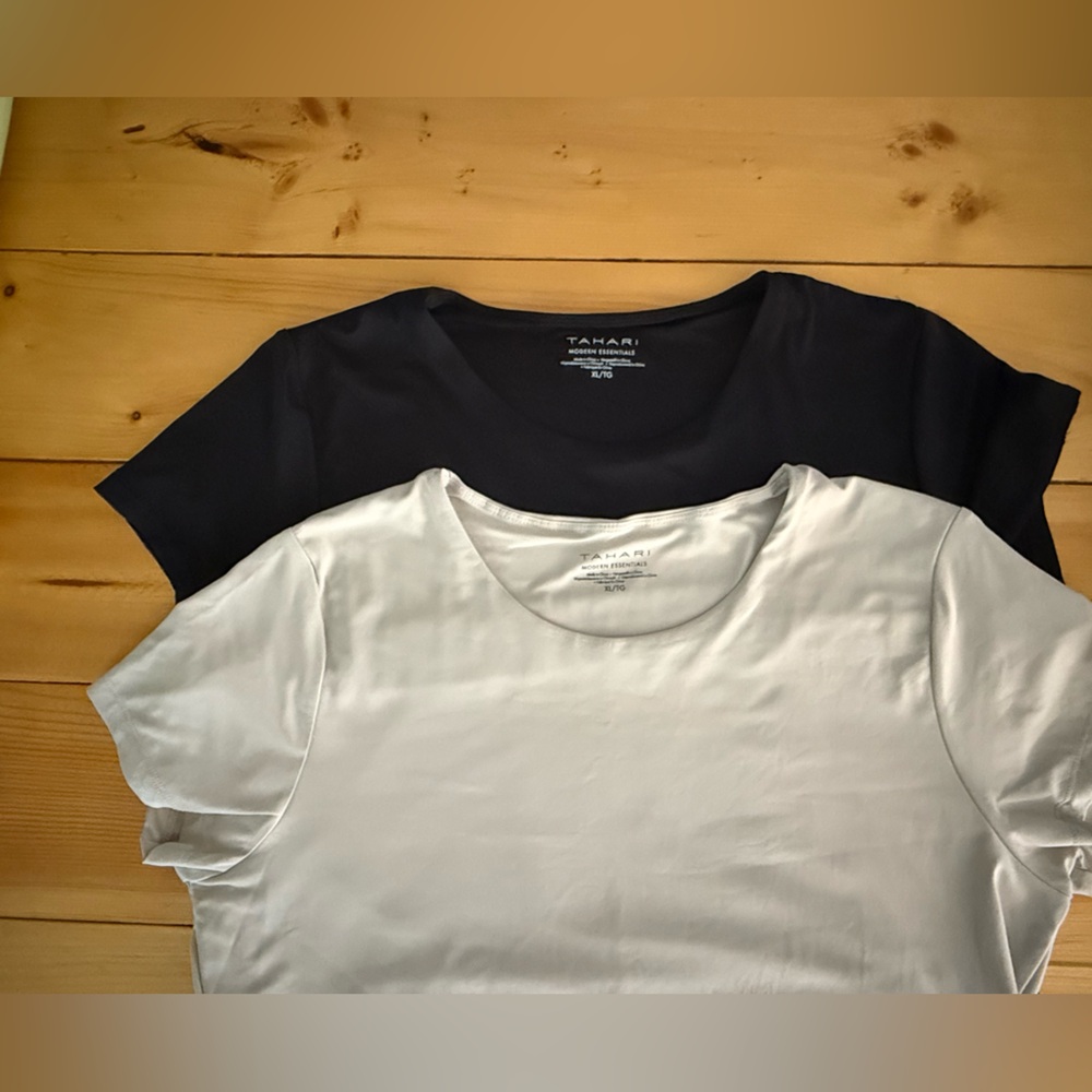 Tahari Size XL Tops (2- black and sand)
